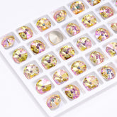 Luminous Green Rivoli Shape High Quality Glass Pointed Back Fancy Rhinestones WholesaleRhinestone