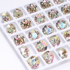 Luminous Green XIRIUS Chaton Shape High Quality Glass Pointed Back Fancy Rhinestones WholesaleRhinestone