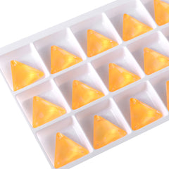 Electric Neon Sunflower Triangle Shape High Quality Glass Sew-on Rhinestones WholesaleRhinestone