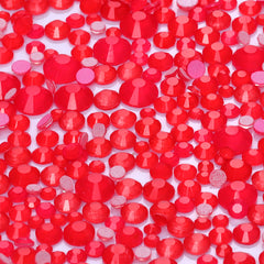 Gemischte Größen Rose Flatback Neon -Strass für Nagelkunst