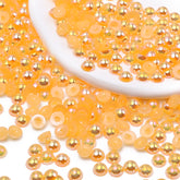 Orange Yellow AB Resin Flat Back Pearls Multi Sizes WholesaleRhinestone