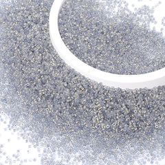 Transparent Color Lined Gray Hight Quality Glass Cylinder Seed Beads 1.6 MM Size DJS5007 WholesaleRhinestone