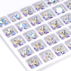 Moonlight Cushion Square Shape High Quality Glass Pointed Back Fancy Rhinestones WholesaleRhinestone