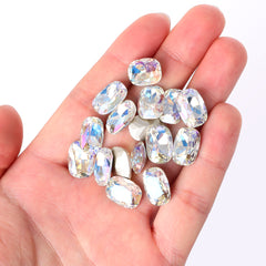 Moonlight Cushion Shape High Quality Glass Pointed Back Fancy Rhinestones WholesaleRhinestone