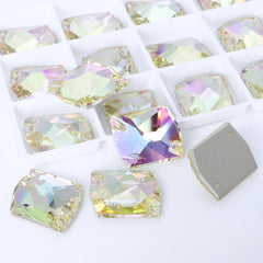 Luminous Green Cosmic Shape High Quality Glass Sew-on Rhinestones WholesaleRhinestone