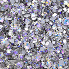Mixed Sizes Starry Sky Glass FlatBack Rhinestones For Nail Art Silver Back WholesaleRhinestone