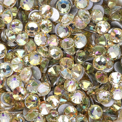 Light Sunshine Glass Flat Back Rhinestones Silver Back WholesaleRhinestone