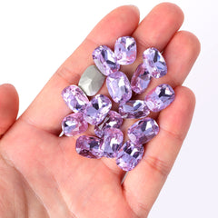 Violet Cushion Shape High Quality Glass Pointed Back Fancy Rhinestones WholesaleRhinestone
