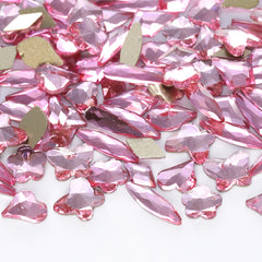 Mixed Shapes Light Pink Flat Back Fancy Rhinestones For Nail Art WholesaleRhinestone