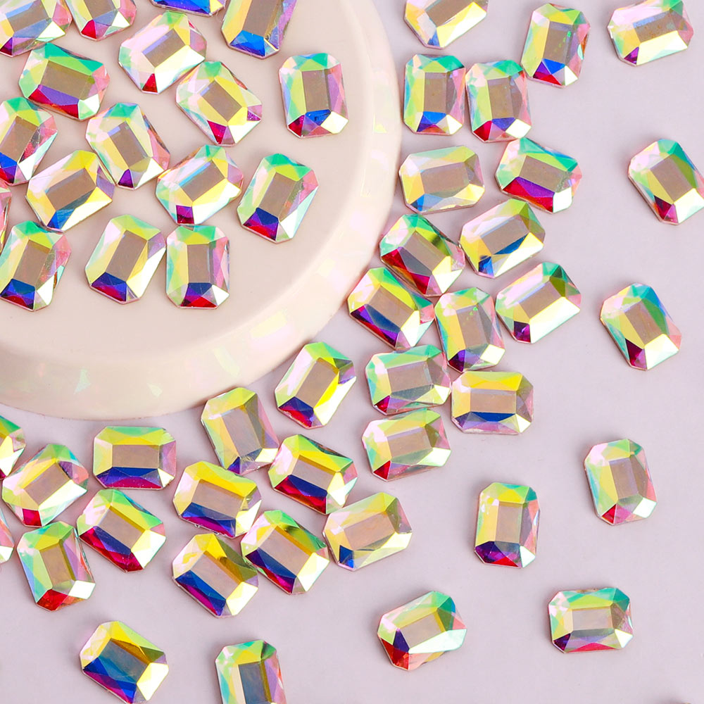 Octagon Shape Crystal AB Flat Back Fancy Rhinestones WholesaleRhinestone