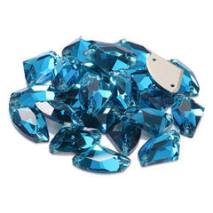Indicolite Galactic Shape High Quality Glass Sew-on Rhinestones WholesaleRhinestone