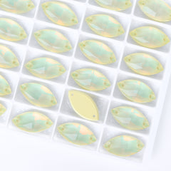 Jonquil AM Navette Shape High Quality Glass Sew-on Rhinestones WholesaleRhinestone