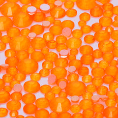Mixed Sizes Orange FlatBack Neon Rhinestones For Nail Art WholesaleRhinestone