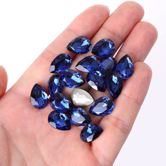 Montana Pear Shape High Quality Glass Pointed Back Fancy Rhinestones WholesaleRhinestone