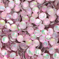Crystal Pink Glass FlatBack Rhinestones Silver Back WholesaleRhinestone
