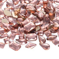 Mixed Shapes Champagne Flat Back Fancy Rhinestones For Nail Art WholesaleRhinestone