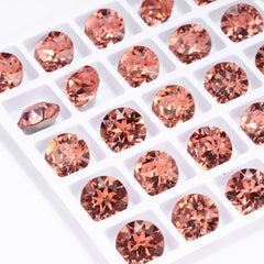 Light Peach XIRIUS Chaton Shape High Quality Glass Pointed Back Fancy Rhinestones WholesaleRhinestone