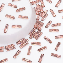 Rectangle Shape Champagne Flat Back Fancy Rhinestones WholesaleRhinestone