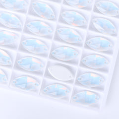 Crystal AM Navette Shape High Quality Glass Sew-on Rhinestones WholesaleRhinestone