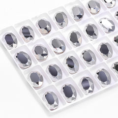 Comet Argent Light Oval Shape High Quality Glass Pointed Back Fancy Rhinestones WholesaleRhinestone