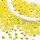 Citrine AB Resin Flat Back Pearls Multi Sizes WholesaleRhinestone