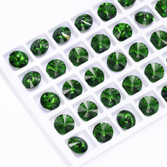 Fern Green Rivoli Shape High Quality Glass Pointed Back Fancy Rhinestones WholesaleRhinestone