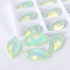 Light Azore AM Diamond Leaf Shape High Quality Glass Sew-on Rhinestones