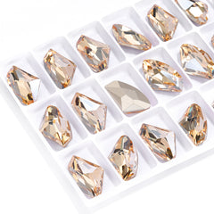 Golden Shadow Galactic Shape High Quality Glass Pointed Back Fancy Rhinestones WholesaleRhinestone