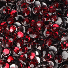 Burgundy Glass FlatBack Rhinestones Silver Back WholesaleRhinestone