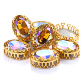 Paradise Shine Oval Shape High-Quality Glass Sew-on Nest Hollow Claw Rhinestones WholesaleRhinestone