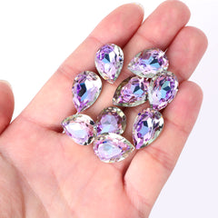 Vitrail Light Pear Shape High Quality Glass Pointed Back Fancy Rhinestones WholesaleRhinestone