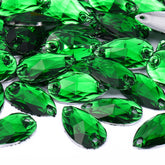 Drop Dark Green Resin Sew-on Rhinestones For Dance Costume WholesaleRhinestone