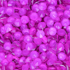 Neon Purple Glass Flat Back Glue-On Rhinestones 16 Cut Facets WholesaleRhinestone