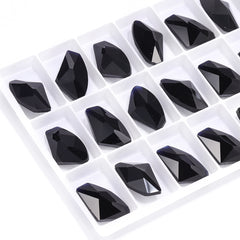 Jet Galactic Shape High Quality Glass Pointed Back Fancy Rhinestones WholesaleRhinestone