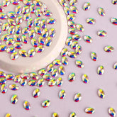 Egg Shape Crystal AB Flat Back Fancy Rhinestones WholesaleRhinestone