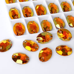 Astral Pink Oval Shape High Quality Glass Sew-on Rhinestones WholesaleRhinestone