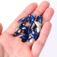 Montana Teardrop Shape High Quality Glass Pointed Back Fancy Rhinestones WholesaleRhinestone