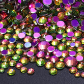 Mixed Sizes Aurora Rainbow Glass Flat Back Rhinestones For Nail Art WholesaleRhinestone