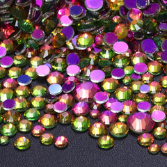 Mixed Sizes Aurora Rainbow Glass Flat Back Rhinestones For Nail Art WholesaleRhinestone