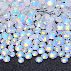 Mixed Sizes Mocha Opal Crystal Glass Flat Back Rhinestones For Nail Art WholesaleRhinestone