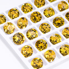 Light Topaz XIRIUS Chaton Shape High Quality Glass Pointed Back Fancy Rhinestones WholesaleRhinestone