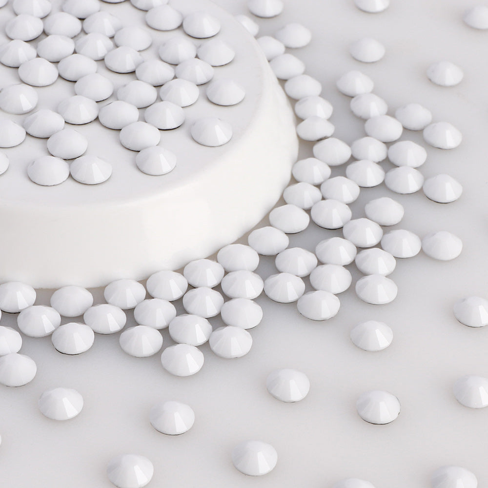 Porcelain white Glass HotFix Rhinestones In Bulk WholesaleRhinestone