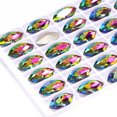 Vitrail Medium Navette Shape High Quality Glass Pointed Back Fancy Rhinestones WholesaleRhinestone