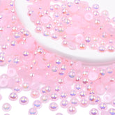 Baby Pink AB Resin Flat Back Pearls Multi Sizes WholesaleRhinestone