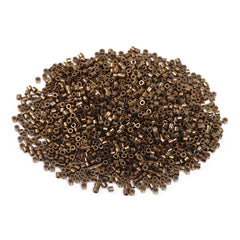 Metallic Dark Gold Luster Color Hight Quality Glass Cylinder Seed Beads 1.6 MM Size JS3004