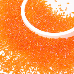 Transparent Rainbow Light Orange Yellow Color Hight Quality Glass Cylinder Seed Beads 1.6 MM Size BS1020 WholesaleRhinestone