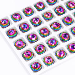 Volcano Fantasy Cushion Square Shape High Quality Glass Pointed Back Fancy Rhinestones WholesaleRhinestone