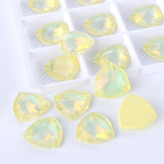 Jonquil AM Trilliant Shape High Quality Glass Sew-on Rhinestones WholesaleRhinestone