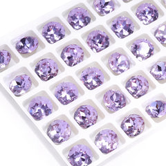 Violet Gemstone Flower Shape High Quality Glass Pointed Back Fancy Rhinestones WholesaleRhinestone