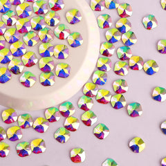 Round Square Shape Crystal AB Flat Back Fancy Rhinestones WholesaleRhinestone